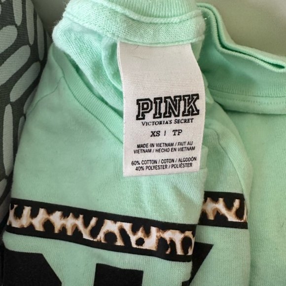 Victoria's Secret PINK | Pastel Cheetah Print Long Sleeve Tee | Size Extra Small - Picture 6 of 9